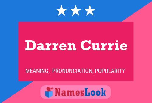 Darren Currie 名字海报