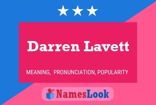 Darren Lavett 名字海报