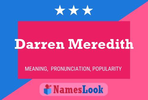 Darren Meredith 名字海报