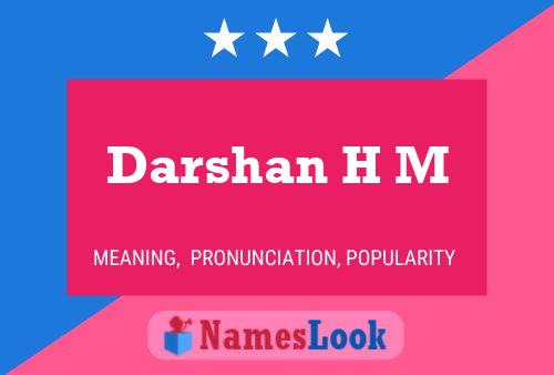 Darshan H M 名字海报