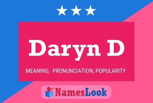 Daryn D 名字海报