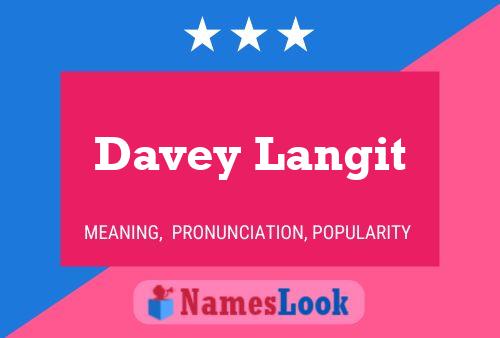 Davey Langit 名字海报