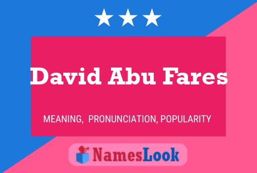 David Abu Fares 名字海报