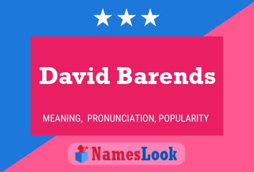 David Barends 名字海报