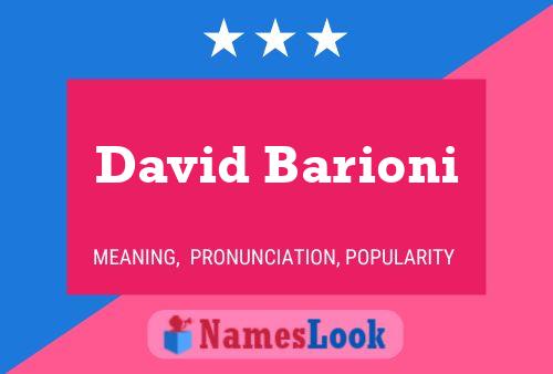 David Barioni 名字海报