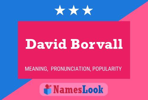 David Borvall 名字海报