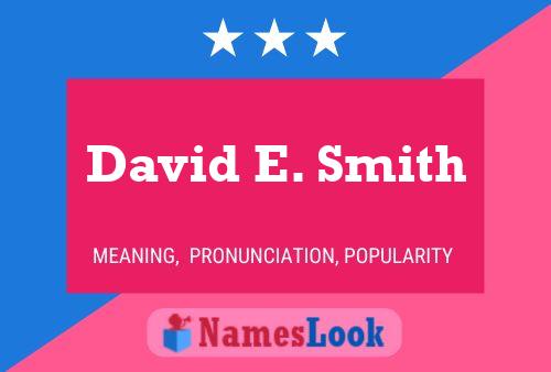 David E. Smith 名字海报