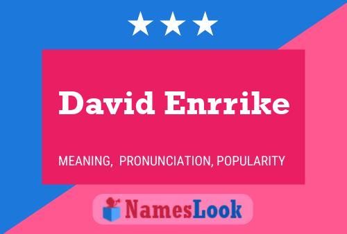 David Enrrike 名字海报