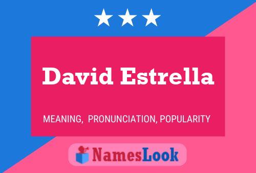 David Estrella 名字海报