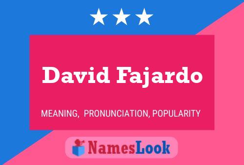 David Fajardo 名字海报