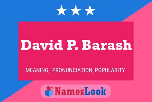 David P. Barash 名字海报