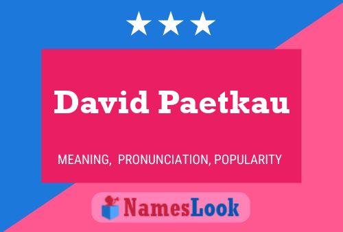 David Paetkau 名字海报