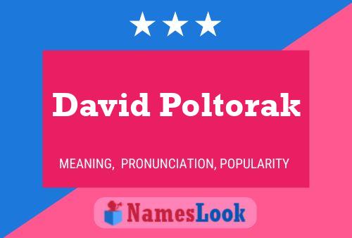 David Poltorak 名字海报