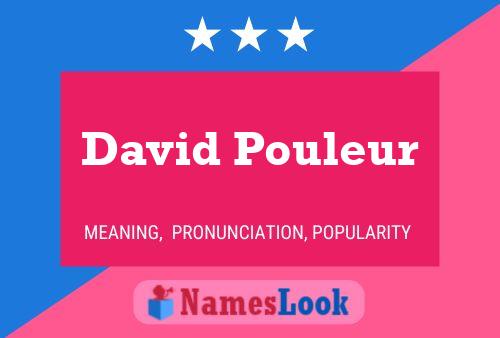 David Pouleur 名字海报