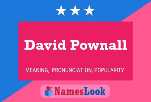 David Pownall 名字海报