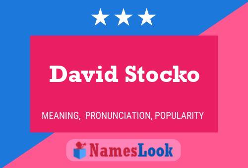 David Stocko 名字海报