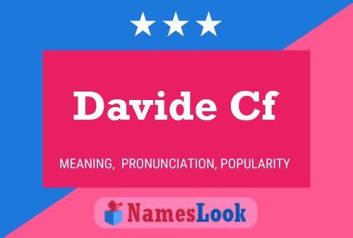 Davide Cf 名字海报