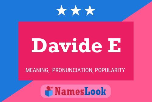 Davide E 名字海报