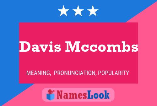 Davis Mccombs 名字海报