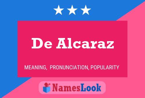 De Alcaraz 名字海报