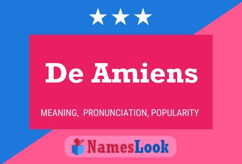 De Amiens 名字海报