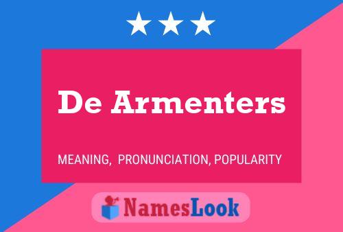 De Armenters 名字海报