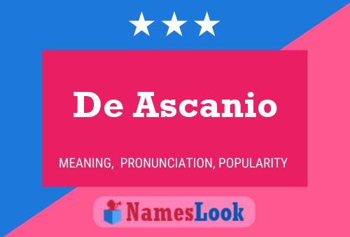 De Ascanio 名字海报