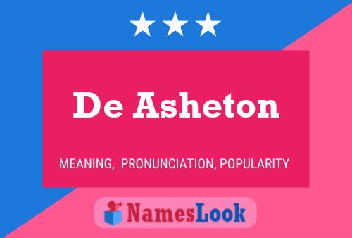 De Asheton 名字海报