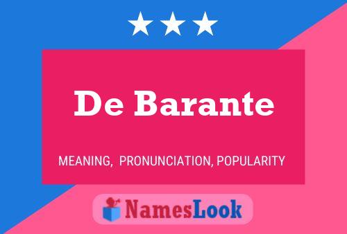 De Barante 名字海报