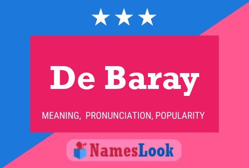 De Baray 名字海报