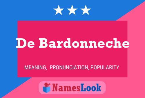 De Bardonneche 名字海报