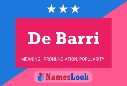 De Barri 名字海报