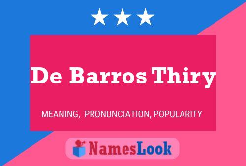 De Barros Thiry 名字海报