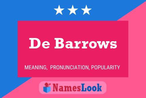 De Barrows 名字海报