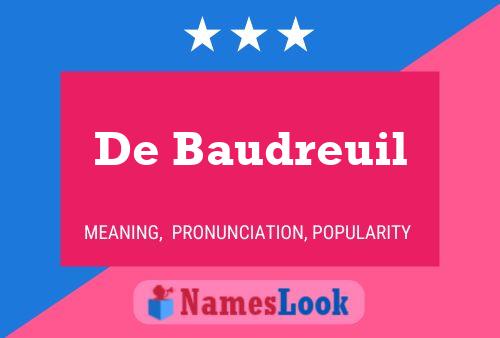 De Baudreuil 名字海报