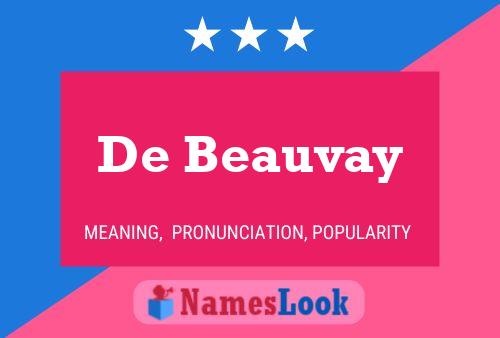 De Beauvay 名字海报