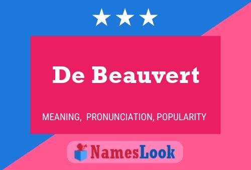 De Beauvert 名字海报