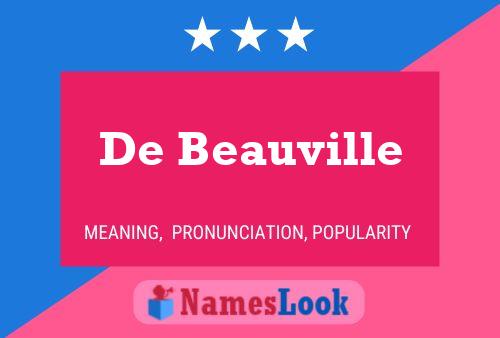 De Beauville 名字海报