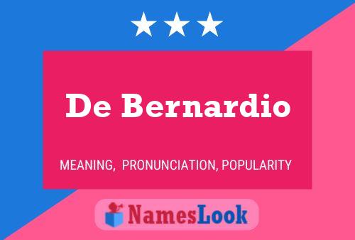 De Bernardio 名字海报