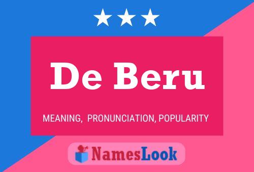 De Beru 名字海报