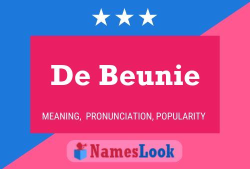 De Beunie 名字海报