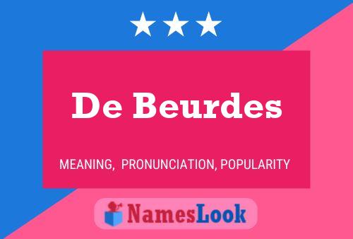 De Beurdes 名字海报