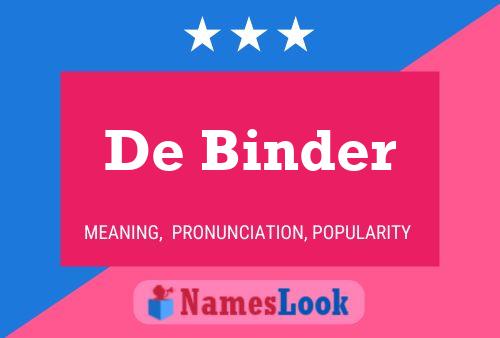 De Binder 名字海报