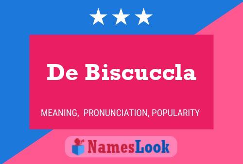 De Biscuccla 名字海报