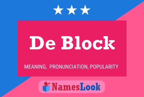 De Block 名字海报