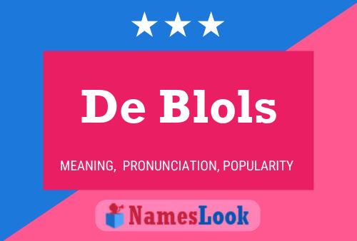 De Blols 名字海报