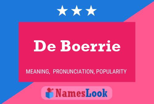 De Boerrie 名字海报