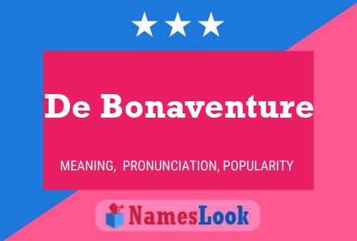 De Bonaventure 名字海报