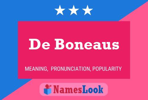 De Boneaus 名字海报