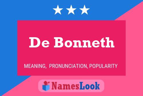 De Bonneth 名字海报